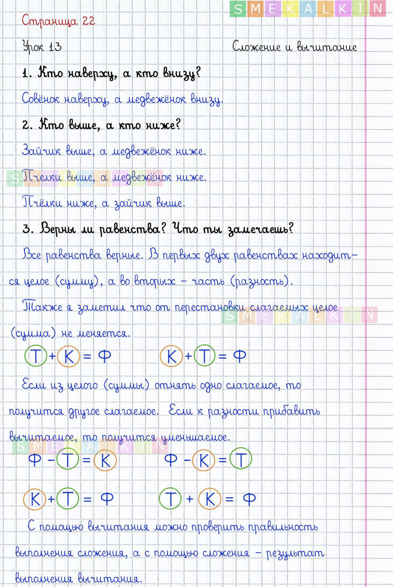 Математика 1 класс учебник страница 17 ответы