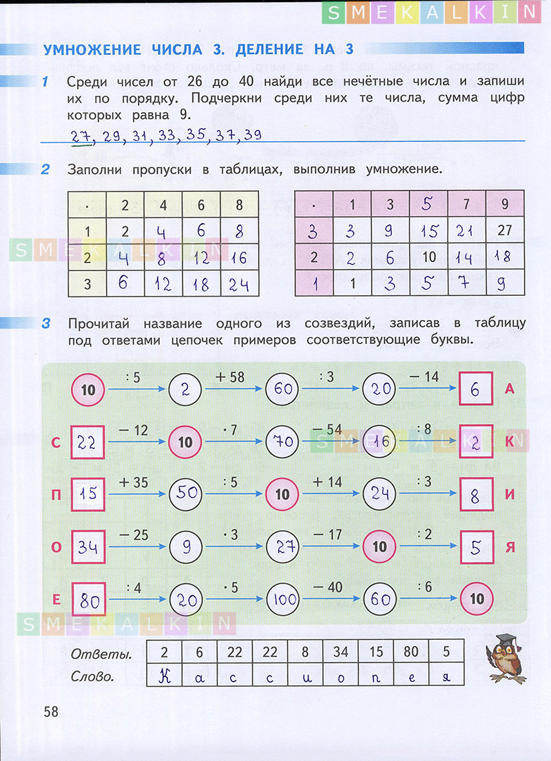 Учебник математики 3 класс бука ответы