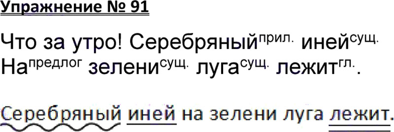 Ответы к 91 упражнению учебника по русскому языку В.П. Канакина, В.Г. Горецкий за 3 класс 1 часть