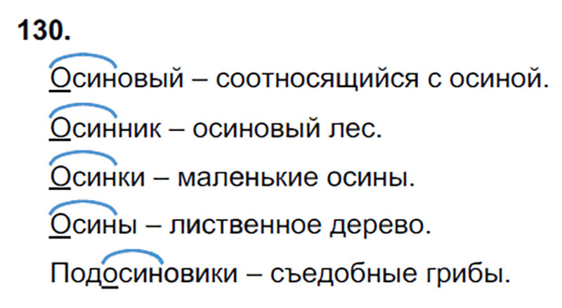 Ответы к 130 упражнению учебника по русскому языку В.П. Канакина, В.Г. Горецкий за 3 класс 1 часть