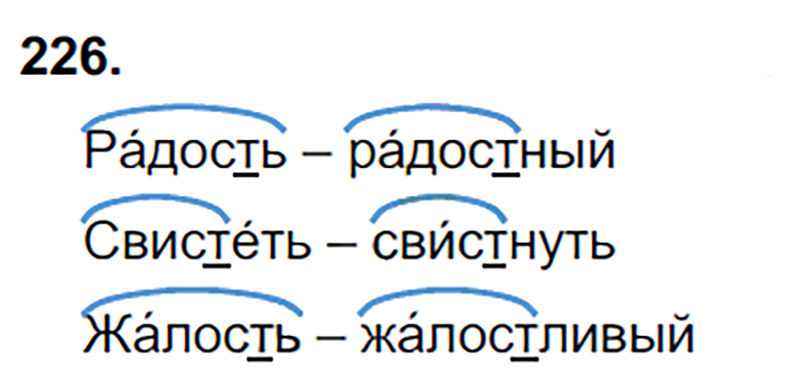 Ответы к 226 упражнению учебника по русскому языку В.П. Канакина, В.Г. Горецкий за 3 класс 1 часть