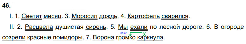 Ответы к 46 упражнению учебника по русскому языку В.П. Канакина, В.Г. Горецкий за 3 класс 1 часть