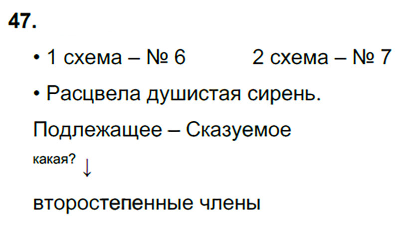Ответы к 47 упражнению учебника по русскому языку В.П. Канакина, В.Г. Горецкий за 3 класс 1 часть