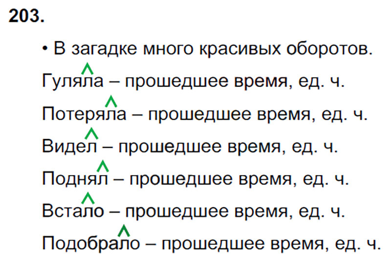 Ответы к 203 упражнению учебника по русскому языку В.П. Канакина, В.Г. Горецкий за 3 класс 2 часть