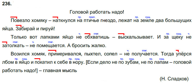 Ответы к 236 упражнению учебника по русскому языку В.П. Канакина, В.Г. Горецкий за 3 класс 2 часть