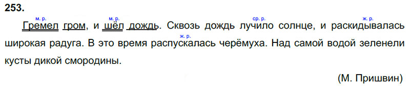Ответы к 253 упражнению учебника по русскому языку В.П. Канакина, В.Г. Горецкий за 3 класс 2 часть