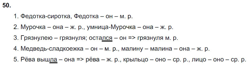 Ответы к 50 упражнению учебника по русскому языку В.П. Канакина, В.Г. Горецкий за 3 класс 2 часть