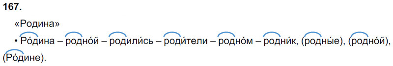 Ответы к 167 упражнению учебника по русскому языку Л.Ф. Климанова, Т.В. Бабушкина за 3 класс 1 часть