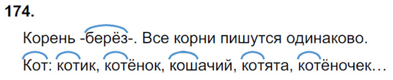 Ответы к 174 упражнению учебника по русскому языку Л.Ф. Климанова, Т.В. Бабушкина за 3 класс 1 часть