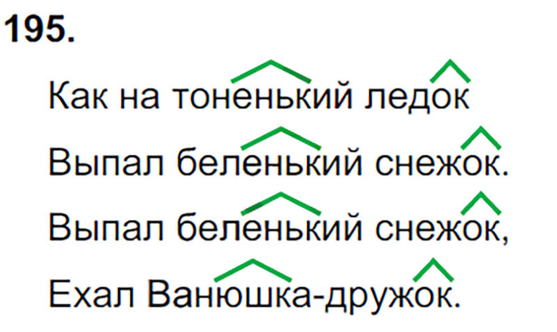 Ответы к 195 упражнению учебника по русскому языку Л.Ф. Климанова, Т.В. Бабушкина за 3 класс 1 часть