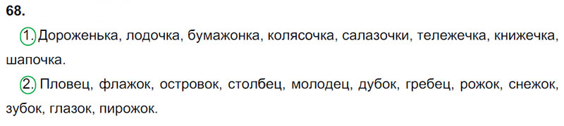 Ответы к 68 упражнению учебника по русскому языку Л.Ф. Климанова, Т.В. Бабушкина за 3 класс 1 часть