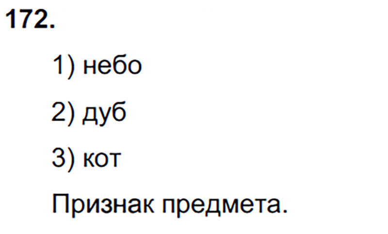 Ответы к 172 упражнению учебника по русскому языку Л.Ф. Климанова, Т.В. Бабушкина за 3 класс 2 часть