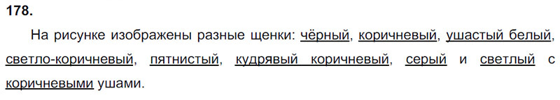 Ответы к 178 упражнению учебника по русскому языку Л.Ф. Климанова, Т.В. Бабушкина за 3 класс 2 часть
