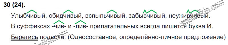 ГДЗ к 24 упражнению учебника по русскому языку С.Г. Бархударов, С.Е. Крючков, Л.Ю. Максимов за 9 класс