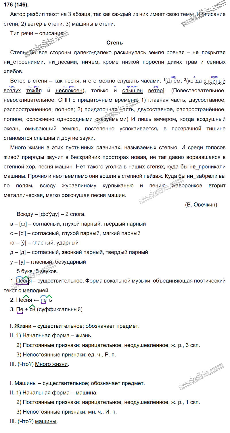 ГДЗ к 176 упражнению учебника по русскому языку С.Г. Бархударов, С.Е. Крючков, Л.Ю. Максимов за 9 класс
