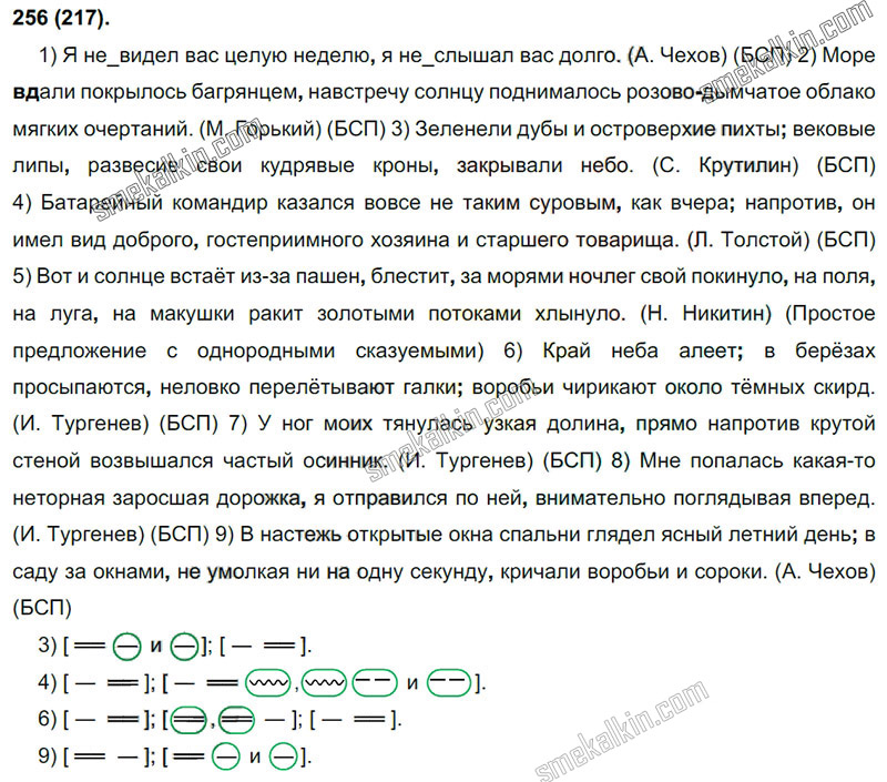 ГДЗ к 256 упражнению учебника по русскому языку С.Г. Бархударов, С.Е. Крючков, Л.Ю. Максимов за 9 класс