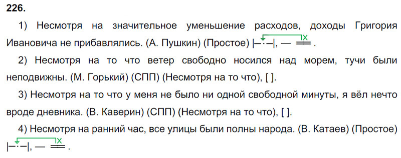 Ответы к 226 упражнению учебника по русскому языку М.М. Разумовская за 9 класс