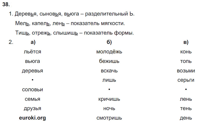 Ответы к 38 упражнению учебника по русскому языку М.М. Разумовская за 9 класс