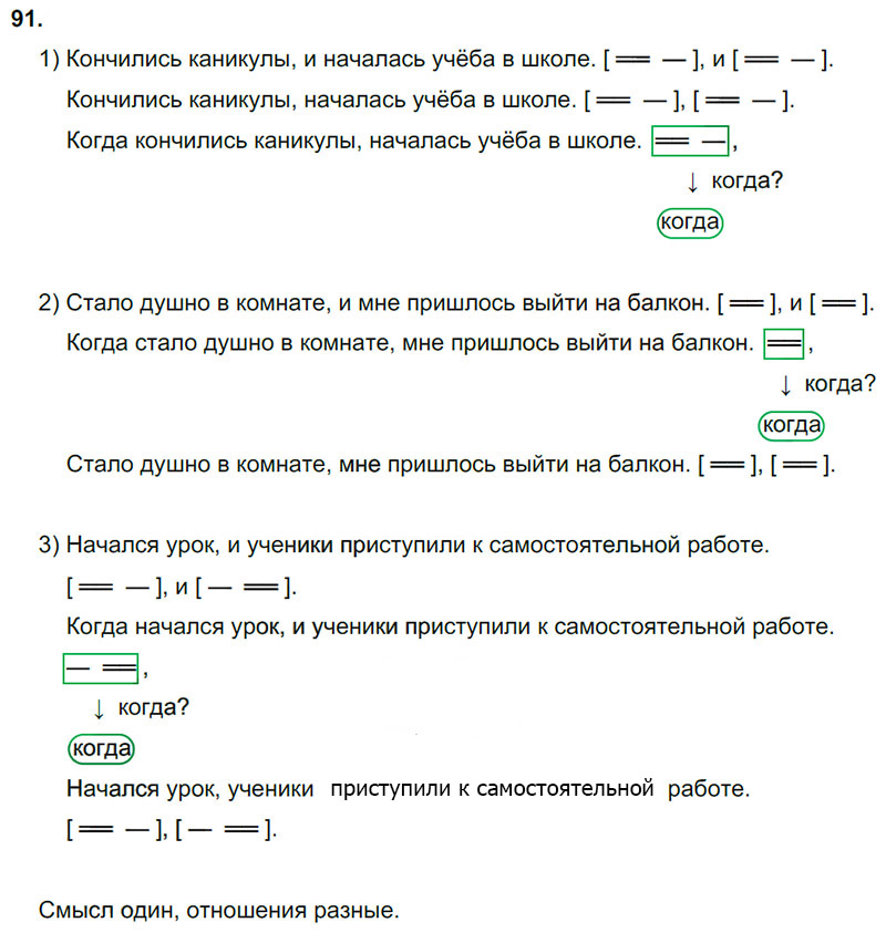 Ответы к 91 упражнению учебника по русскому языку М.М. Разумовская за 9 класс